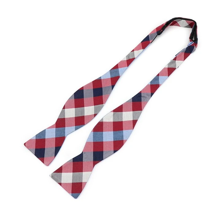 Black And White Plaid Bow Tie