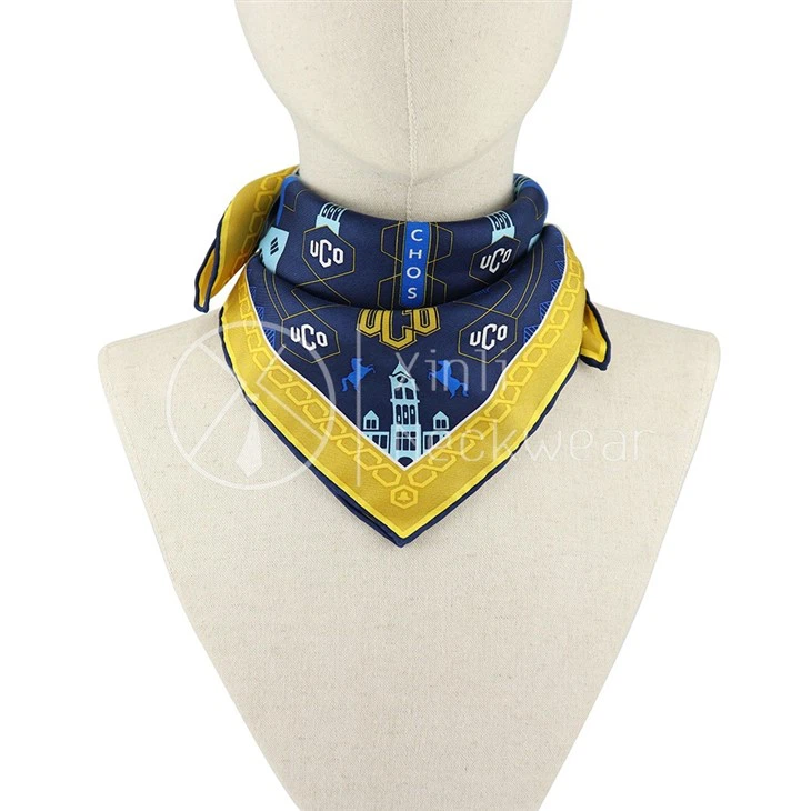 Hand Rolled Hem Silk Scarf